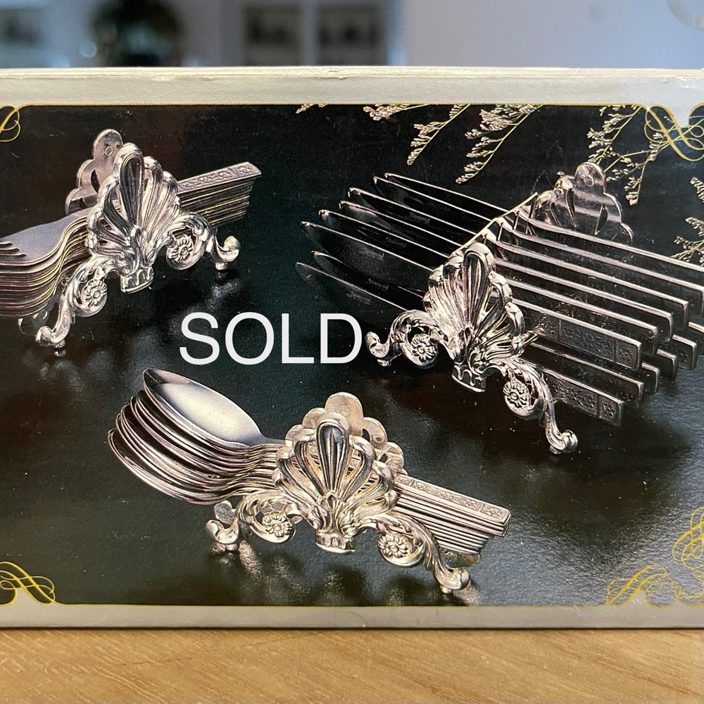 Buffet Silverware Caddy 3-pc Boxed Set, Silverplatef